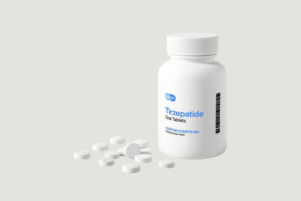 Tirzepatide oral tablets bottle